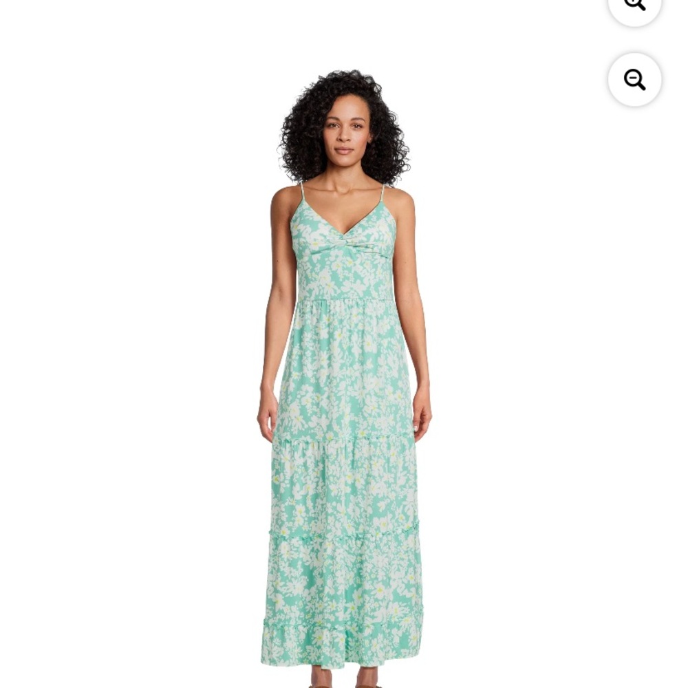No Boundaries Beautiful Tropical Knot Front Maxi Dress